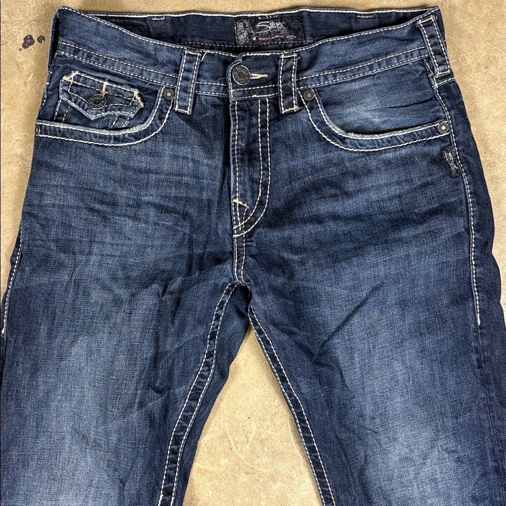 Silver Jeans Zac Flap Straight Leg Jeans W32/L34